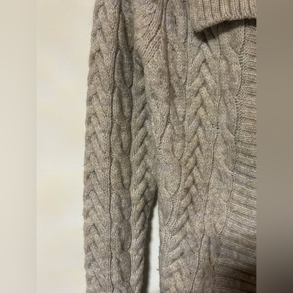 Ann Taylor Loft- Oatmeal Open knit cardigan - Picture 4 of 6